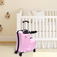 StarTech.com 20″ Valise Ride-On pour enfants, trolley spinner, étanche, rose