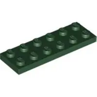 LEGO 2x6 plaque 3795 - 10 pièces vert foncé