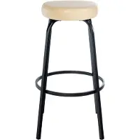 CLP Chaise de bar Kamari en similicuir - crème