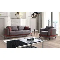 JV Möbel Ensemble De Canapés 3+1 Places Textile Bois Canapé 3 Places Moderne