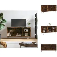 vidaXL Armoire TV chêne fumé 103,5x30x50 cm Bois composite - Meuble TV