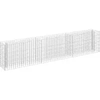 Syfax Lit surélevé à gabion Acier galvanisé 270x30x60 cm
