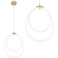 Toolight Lampe Suspendue Led G021-CP Gold
