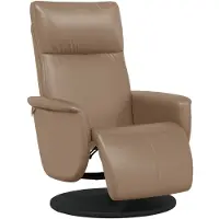 Syfax Fauteuil inclinable avec repose-pieds cappuccino similicuir