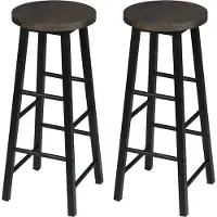 Markenlos Tabouret de bar (lot de 2) - hauteur d'assise 71 cm - aspect rouille - sans dossier - structure acier & assise MDF