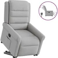Syfax Fauteuil inclinable électrique gris nuage tissu