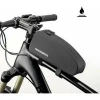 RockBros Sacoche de cadre de vélo avec double fermeture éclair Sacoche de tube supérieur 1L Noir
