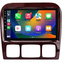 AWESAFE Radio compatible avec Mercedes Benz S Klasse W220 1998-2005 Carplay Android Auto Navi Bluetooth DAB+ Caméra de recul 9 pouces 32 Go