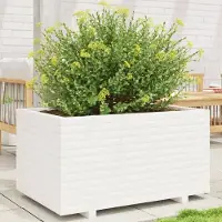 Prolenta Maison Exclusive - Jardinière blanc 90x60x49,5 cm bois de pin massif