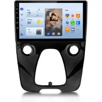 Junsun Autoradio Android 15 avec CarPlay et GPS pour Toyota Aygo II, Citroën C1 et Peugeot 108 – Android Auto 10 pouces, 4 Go + 64 Go, processeur octa-core, Bluetooth, FM, RDS, SWC, DSP, DAB+, USB, Wi-Fi