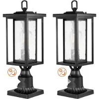StarTech.com Lampe d'extérieur avec capteur de crépuscule - Lampe sur pied en aluminium résistante aux intempéries - Lampe d'allée E27 pour l'éclairage du jardin - Lampe d'extérieur