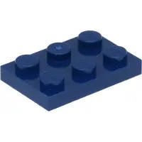 LEGO 2x3 plaques 3021 - 100 pièces bleu foncé