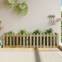 Prolenta Maison Exclusive - Jardinière surélevée avec clôture en lamelles, dimensions 200x50x50 cm, en bois de pin traité