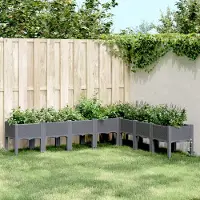 Prolenta Maison Exclusive - Jardinière sur pieds bleu gris 200x160x42 cm PP