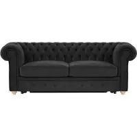 Wintech Chesterfield Max Borneo – Canapé trois places convertible avec sommier-Velluto 20-like oak