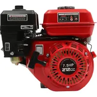 StarTech.com Moteur à essence 212 ccm 4 temps, monocylindre avec démarrage par câble, 7,5 CV 4000 W 3600 tr/min, vilebrequin Ø20 mm, autre couleur