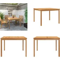 vidaXL Table de jardin 110x110x77 cm teck massif - Table de salle à manger - Table en bois - Tables en bois