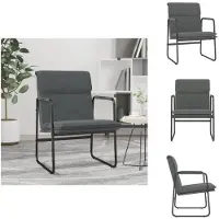 vidaXL Fauteuil lounge gris foncé 55x64x80 cm Tissu - Fauteuil
