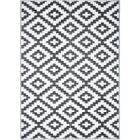 Tapiso Tapis IBIZA Outdoor Blanc Noir Pique-nique Jardin ÖKO-TEX 120 x 180 cm