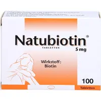 Rodisma-Med Pharma GmbH Natubiotin 5 mg comprimés pour la prévention d'une carence en biotine, 100 comprimés