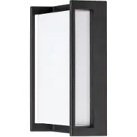 Rabalux Applique d'extérieur Gorica noir mat-milky 1xE27x12W en aluminium, dimensions : 24x12,5x8 cm, IP44,