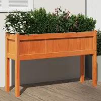 Prolenta Maison Exclusive - Bac à plantes avec pieds brun cire 110x31x70cm Bois massif Pin