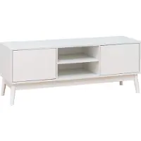 Rebecca Mobili Armoire TV Bacopa 48x120x39,5 Panneau de particules blanc Moderne