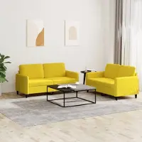 Prolenta Maison Exclusive - Ensemble de canapés 2 pièces en velours jaune