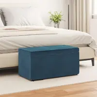 Prolenta Maison Exclusive - Tabouret bleu, 81 x 41 x 40 cm, revêtement en velours et structure en bois d'ingénierie