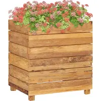 Prolenta Maison Exclusive - Jardinière surélevée 50x40x55 cm en teck, bois d'althéa et acier