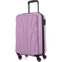 Suitline - bagage à main léger 55x35x20 cm trolley avion 34 L bagage à bord valise à main légère valise de bord 4 roulettes bagage cabine Hand Luggage TSA ,Lilas