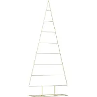 Syfax Arbre de Noël en métal Doré 211 cm Acier peint par poudre