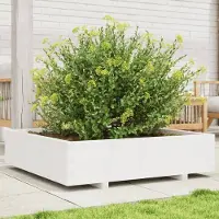 Prolenta Maison Exclusive - Bac à plantes blanc 100x100x26,5 cm Bois massif Pin