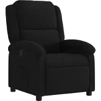 Syfax Fauteuil inclinable noir velours