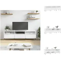vidaXL Armoire TV Blanc 150x30x44,5 cm Bois composite - Meuble TV