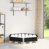 Prolenta Maison Exclusive - Rehausse pour palette Noir 160x160 cm Bois massif Pin