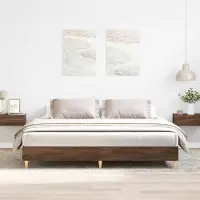 Prolenta Maison Exclusive - Sommier sans matelas aspect chêne brun 200x200 cm