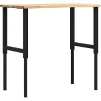 Syfax Établi 100x60x(71,5-98) cm bois de chêne massif