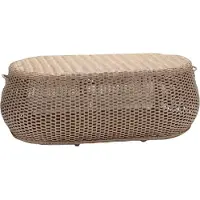 AEA Table basse marron de luxe Table moderne design Table basse en rotin d'appoint