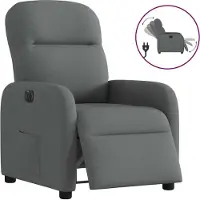 Syfax Fauteuil inclinable électrique Gris foncé Tissu