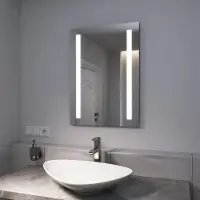 Emke Miroir de salle de bain LED 50x70cm avec éclairage blanc froid