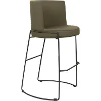 Xl Moebel Gmbh Tabouret de bar moderne Chaise Designer Textile Chaise de salle à manger Tabouret Bar Vert Nouveau