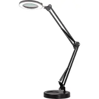 Immax Lampe de bureau LED dimmable avec loupe ZOOM 12W/5V noir