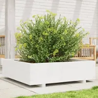 Prolenta Maison Exclusive - Bac à plantes blanc 90x90x26,5 cm en pin massif
