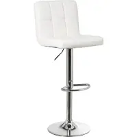 HowHomely | Tabouret - Tabouret de bar - blanc - 43 x 44 x 113 cm - Tabouret