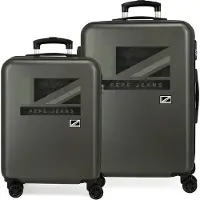 Joumma Bags Set de valises de voyage ABS de luxe 65cm/55cm PEPE JEANS AIDAN Antracita, 6461422