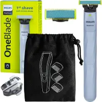 Philips OneBlade First Shave QP1324 Rasoir Noir Vert avec étui