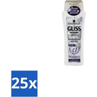 Schwarzkopf - Gliss Kur - Shampooing - Kératine - Rétablissement des cheveux - 250 ml - Pack avantage - 25 pièces