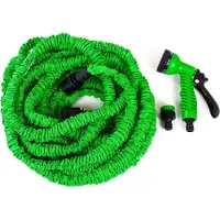 BURI Tuyau flexible 7,5m + douche de jardin Tuyau d'arrosage
