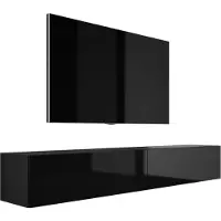3Xeliving Meuble TV suspendu, largeur : 2 x 100 cm, hauteur : 34 cm, profondeur : 32 cm